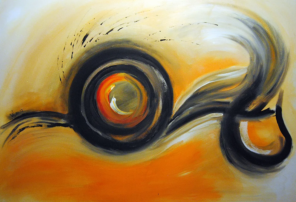 Titelbild: Abstrakt-Gold-Struktur Werk von Winfried Hacker